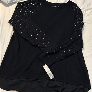 Apt 9 2x Black Studded Women's Top